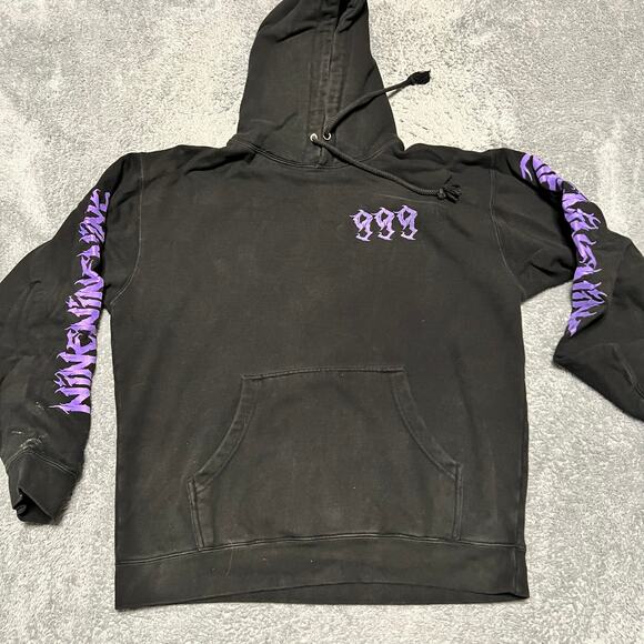 Juice WRLD 999 Club Already Dead Hoodie Sweatshirt Black Purple Mens Large - Picture 4 of 9